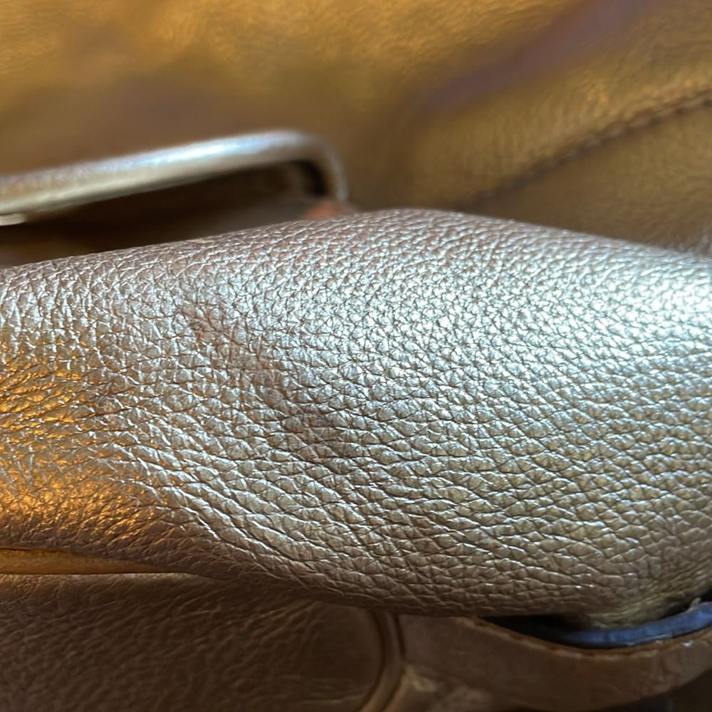 Michael Kors Fulton Metallic Gold Hobo Bag - Picture 11 of 12